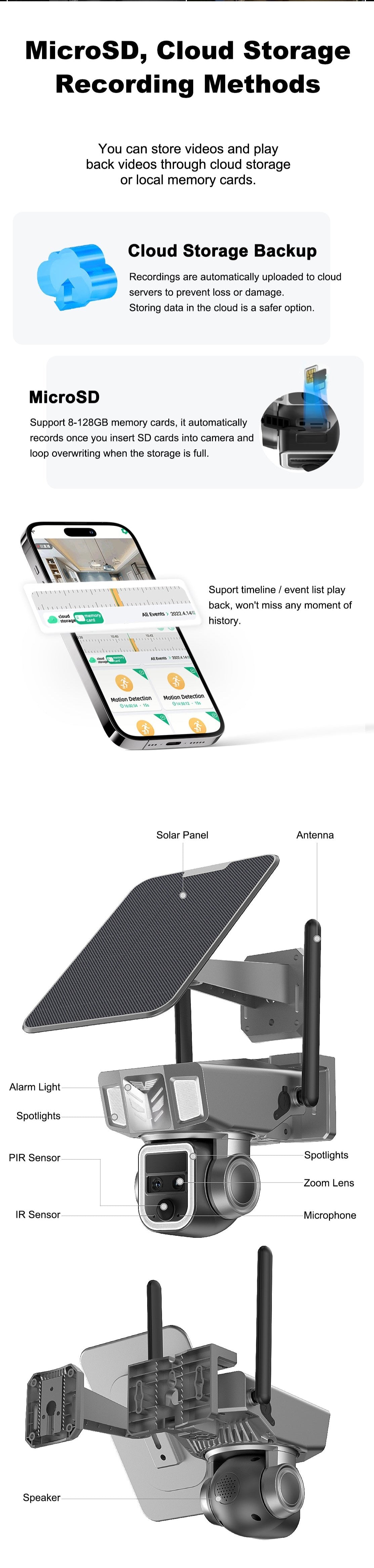 ELE-E7B（Wi-Fi vision）   2K Solar&Battery Continuous Zoom Camera